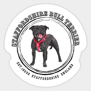 Rustic Staffordshire Bull Terrier Sticker